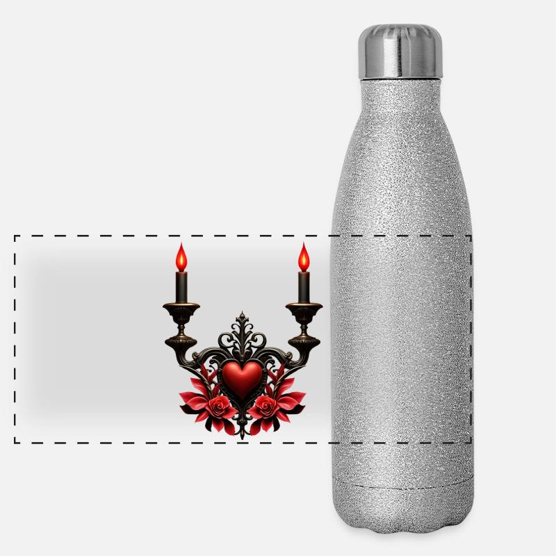 Romance gothique : Passion cachée. Gourde isotherme panoramique pailletée 500 ml
