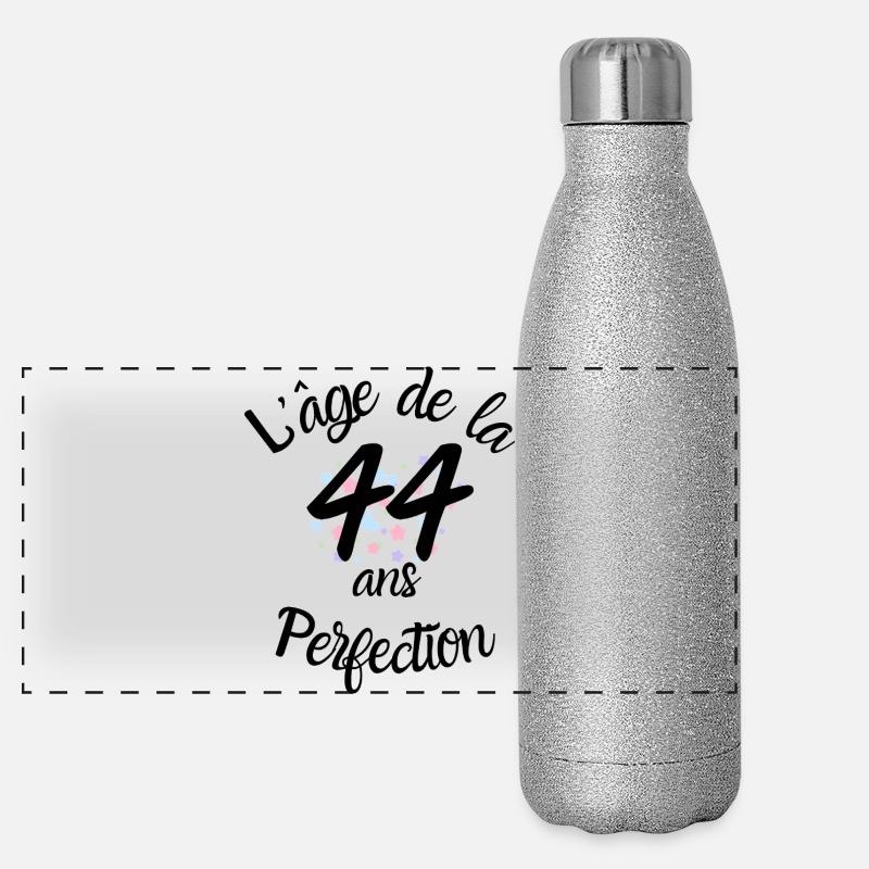 44 ans, l'âge de la perfection Gourde isotherme panoramique pailletée 500 ml