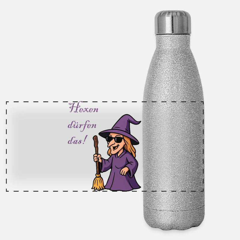 Purple Witch with Style Panoramic Glitter Thermal Bottle 500 ml