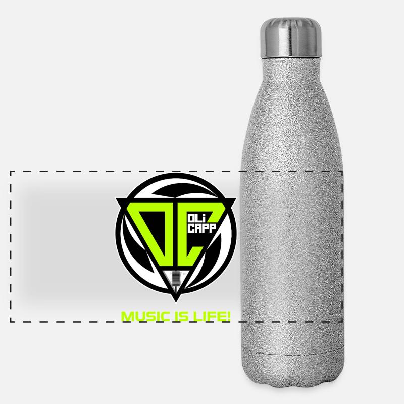 OLI CAPP - MUSIC IS LIFE LOGO Panoramic Glitter Thermal Bottle 500 ml