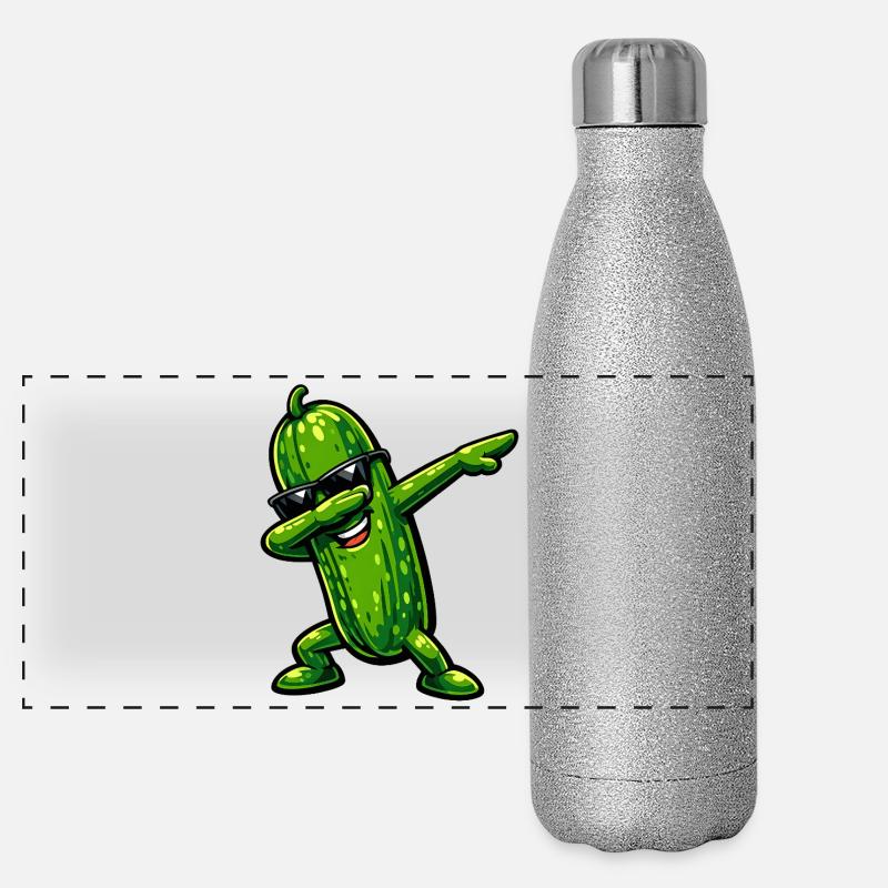 Tamponnement du concombre Gourde isotherme panoramique pailletée 500 ml