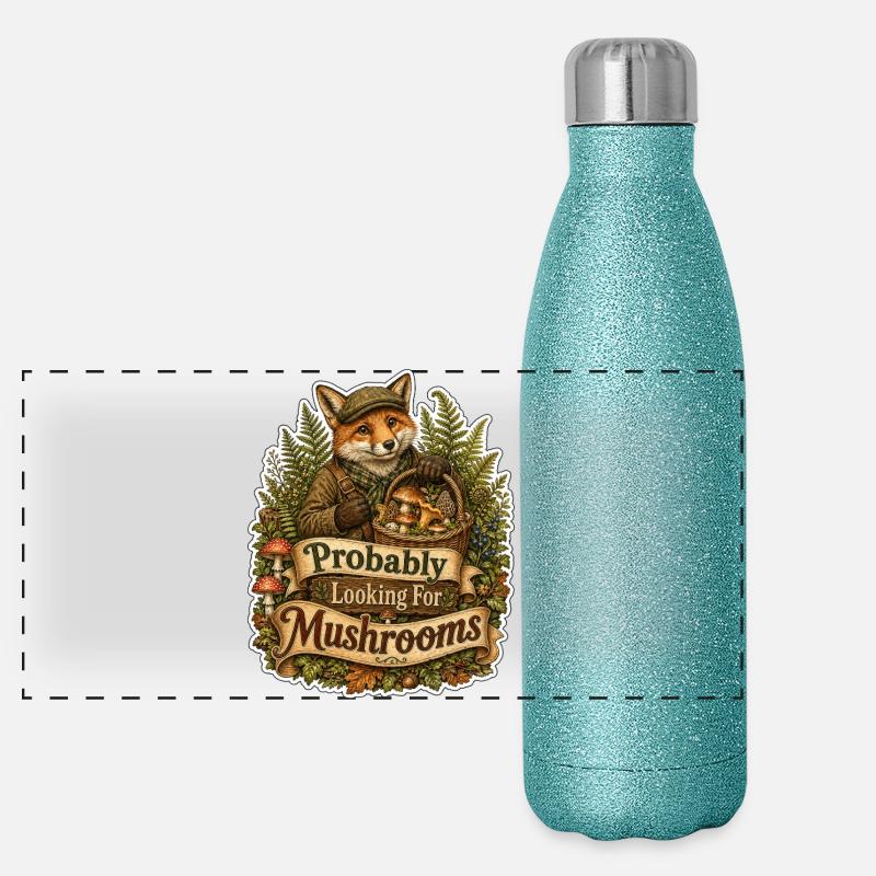 Probablement à la recherche de champignons renards Gourde isotherme panoramique pailletée 500 ml