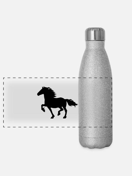 Friese - Panoramic Glitter Thermal Bottle 500 ml - silver glitter - Front