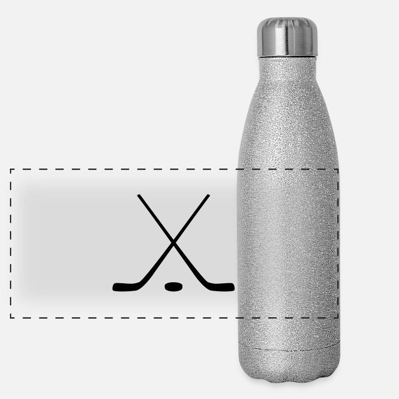 hockey Panorama Glitzer Isolierflasche 500 ml