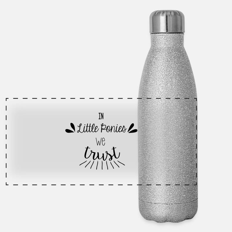 In kleinen Ponys wir vertrauen Panorama Glitzer Isolierflasche 500 ml