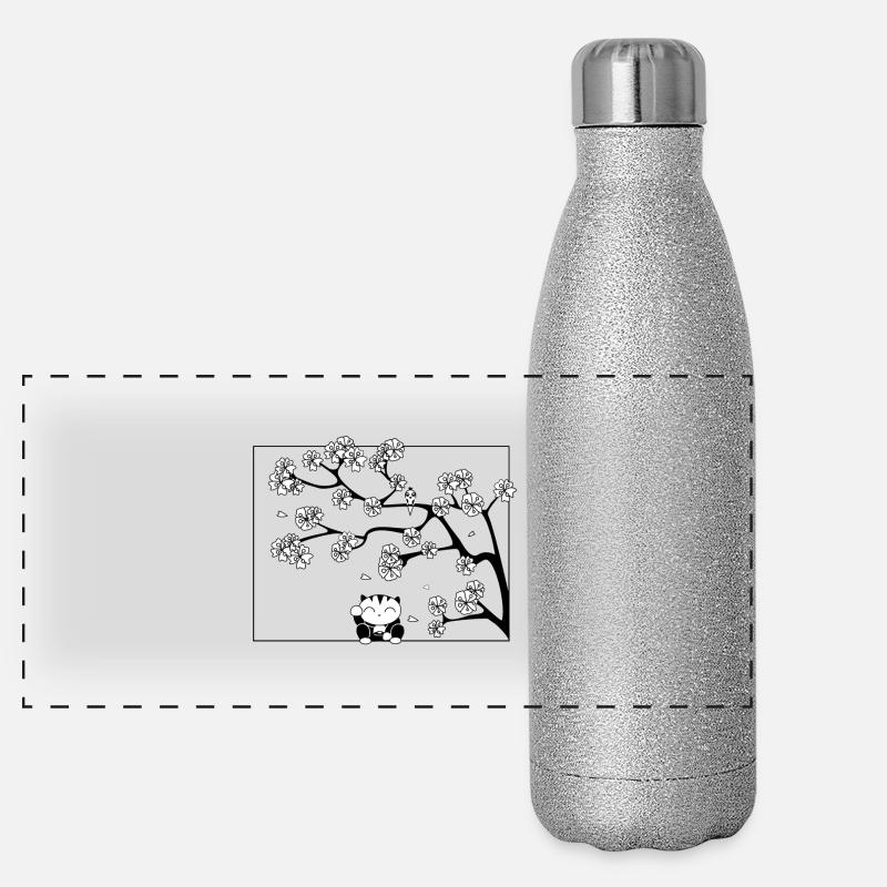 japon - chat-e Gourde isotherme panoramique pailletée 500 ml