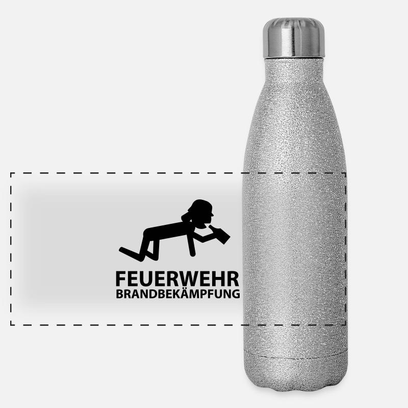 feuerwehr_brandbekaempfung Panoramic Glitter Thermal Bottle 500 ml