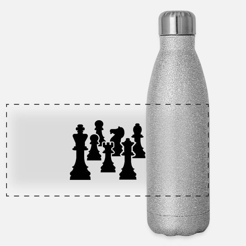 Schach Panorama Glitzer Isolierflasche 500 ml