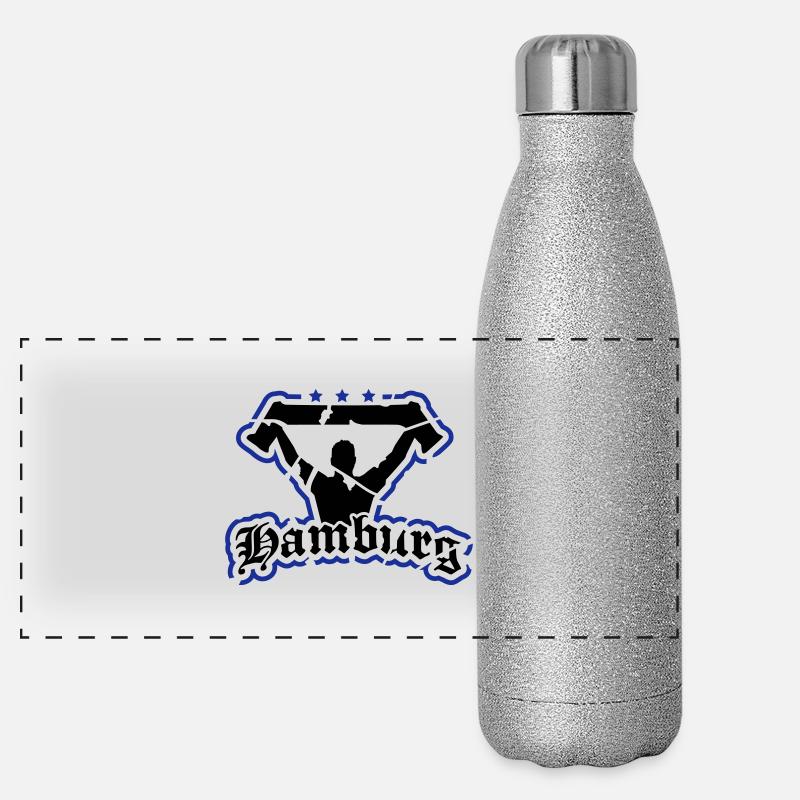 hamburg_fan_destroyed_tx2 Panorama Glitzer Isolierflasche 500 ml