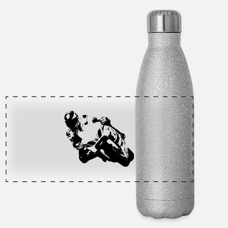 Biker Panorama Glitzer Isolierflasche 500 ml