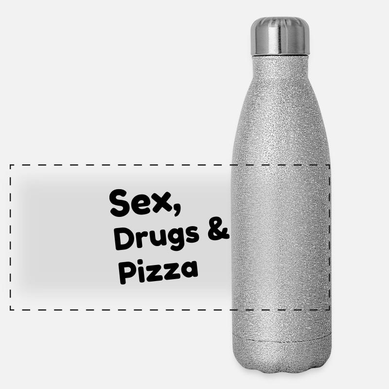 pizza / pizzaiolo / chef / italie / pizzaiola Gourde isotherme panoramique pailletée 500 ml