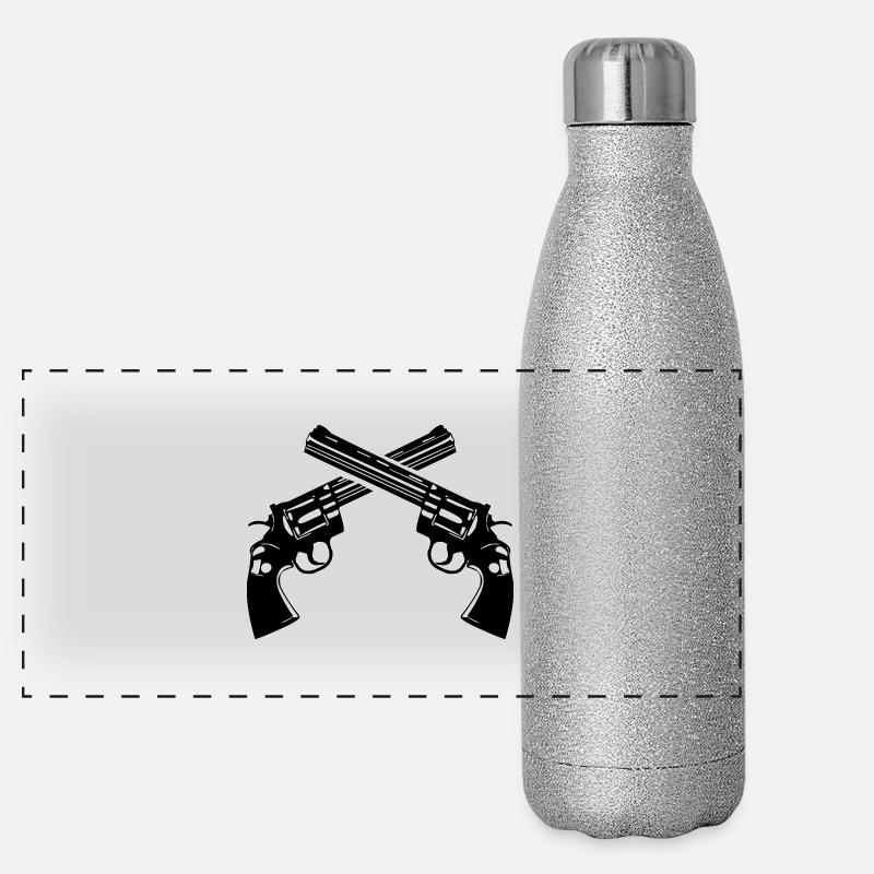 waffen Panorama Glitzer Isolierflasche 500 ml