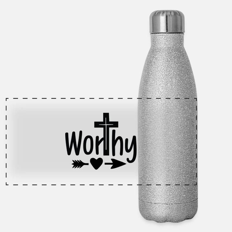 Wertvoll Panorama Glitzer Isolierflasche 500 ml