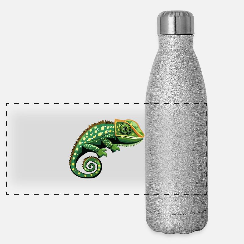 Chamäleon Panorama Glitzer Isolierflasche 500 ml