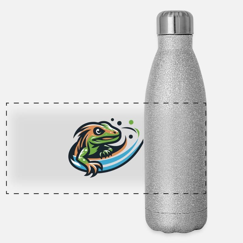 Lézard sautant grâce Gourde isotherme panoramique pailletée 500 ml