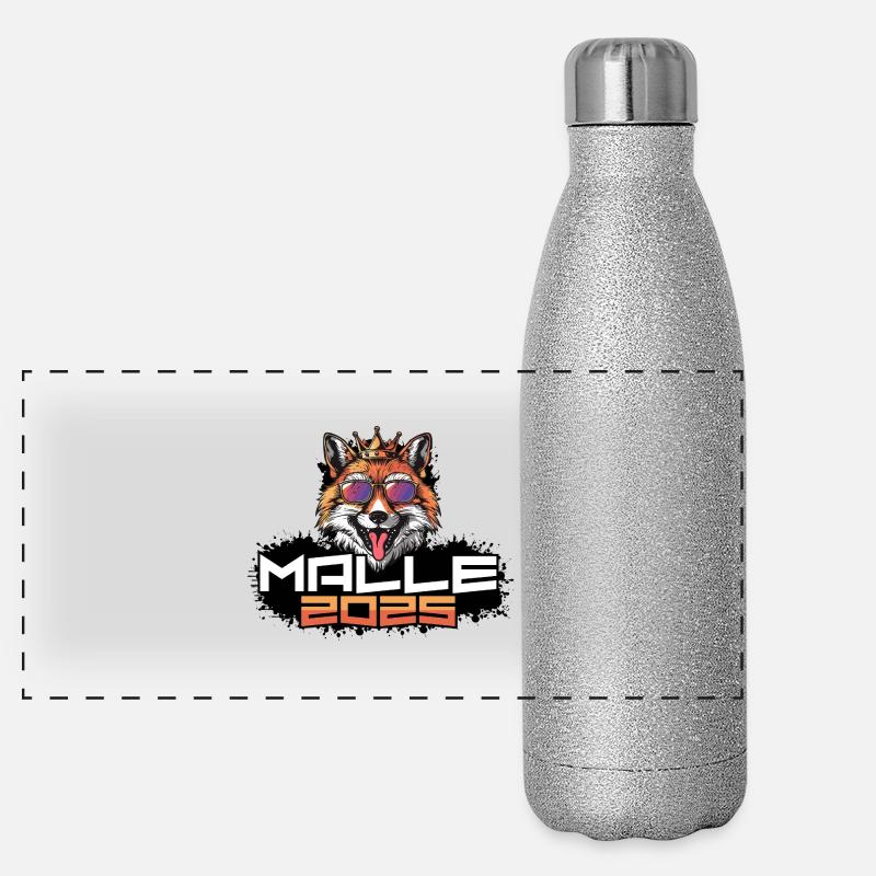 Malle 2025 Party Fuchs Panorama Glitzer Isolierflasche 500 ml