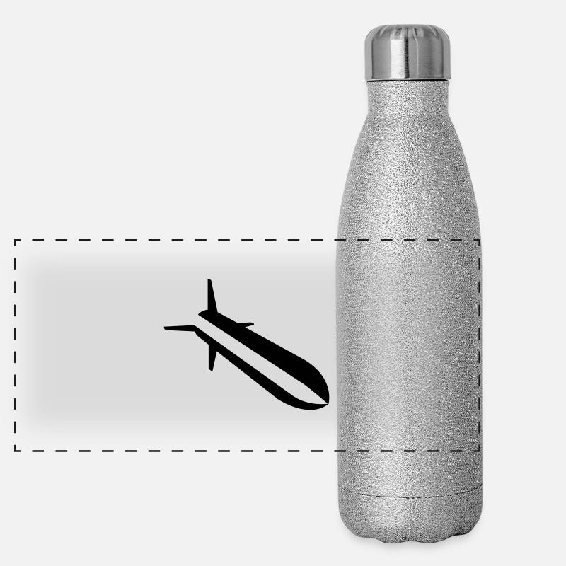 No War Panorama Glitzer Isolierflasche 500 ml