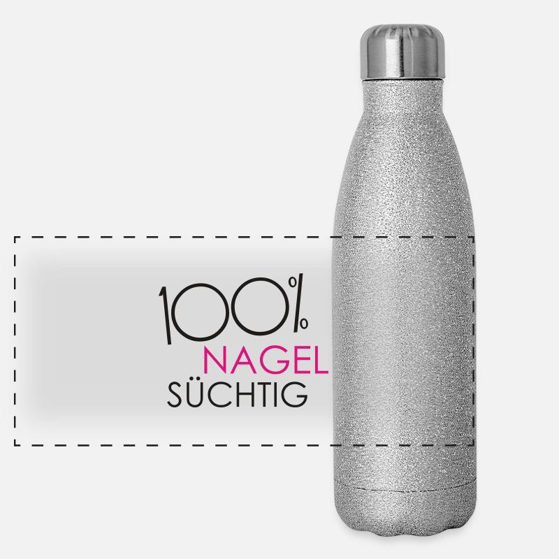 nagelsuechtig Panorama Glitzer Isolierflasche 500 ml