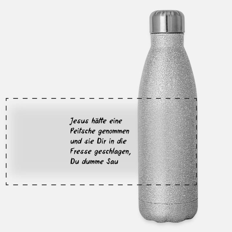 Zitat frei nach Kinski Panorama Glitzer Isolierflasche 500 ml