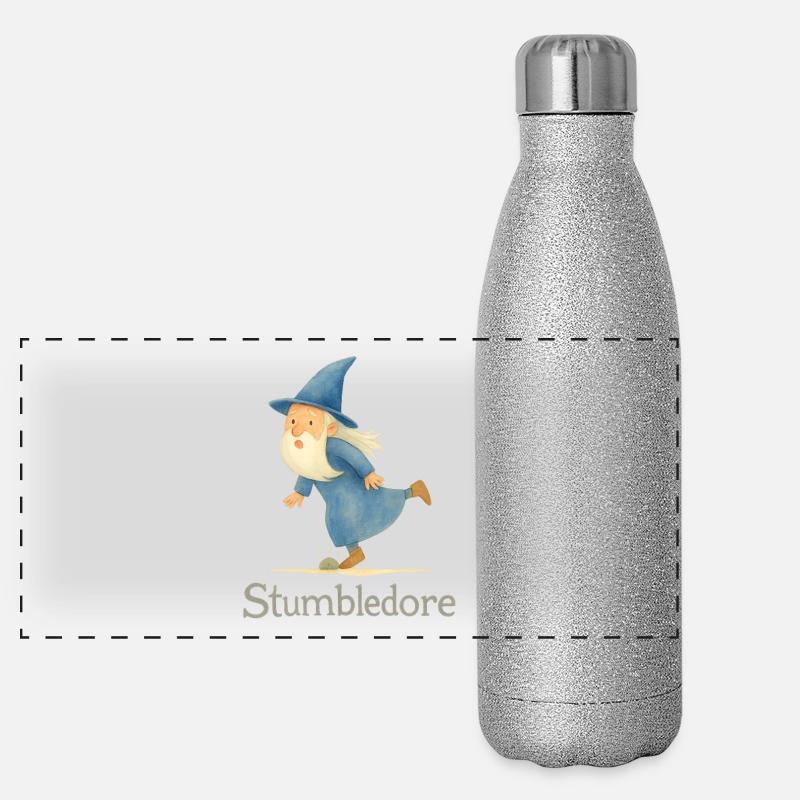 Stumbledore Zauberer (Medium Size) Panorama Glitzer Isolierflasche 500 ml