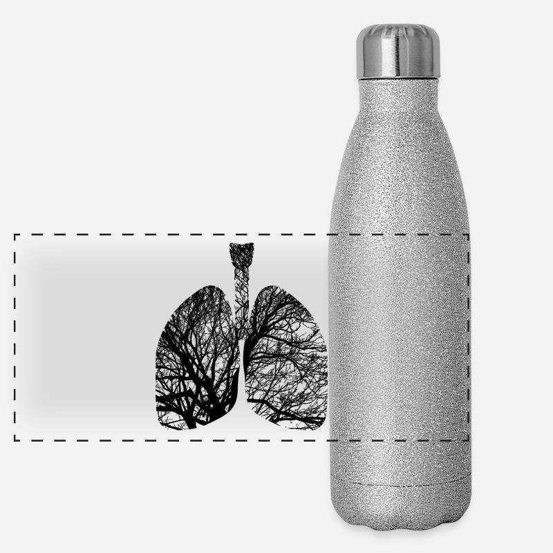 Natur Lunge Baum Panorama Glitzer Isolierflasche 500 ml