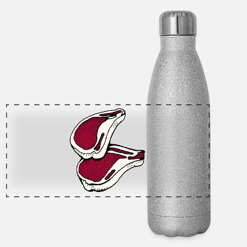 Fleisch Panorama Glitzer Isolierflasche 500 ml