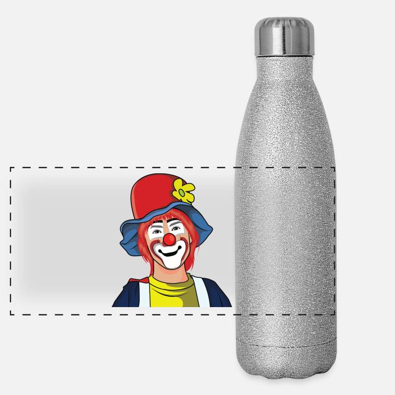 clown Panoramic Glitter Thermal Bottle 500 ml