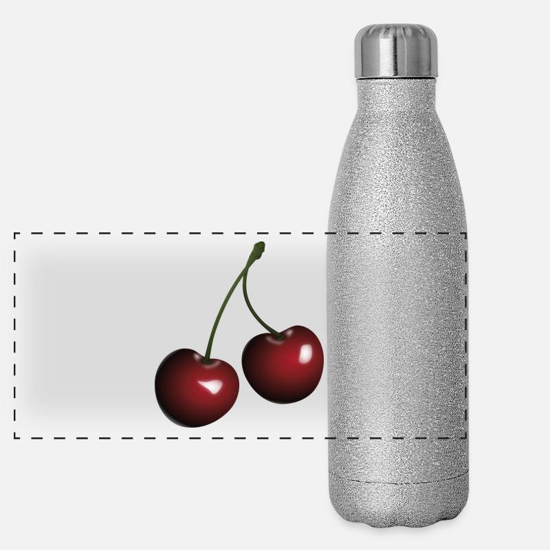 Kirschen Panorama Glitzer Isolierflasche 500 ml