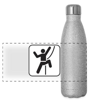 corde d'escalade - Gourde isotherme panoramique pailletée 500 ml - paillettes argentées - Devant