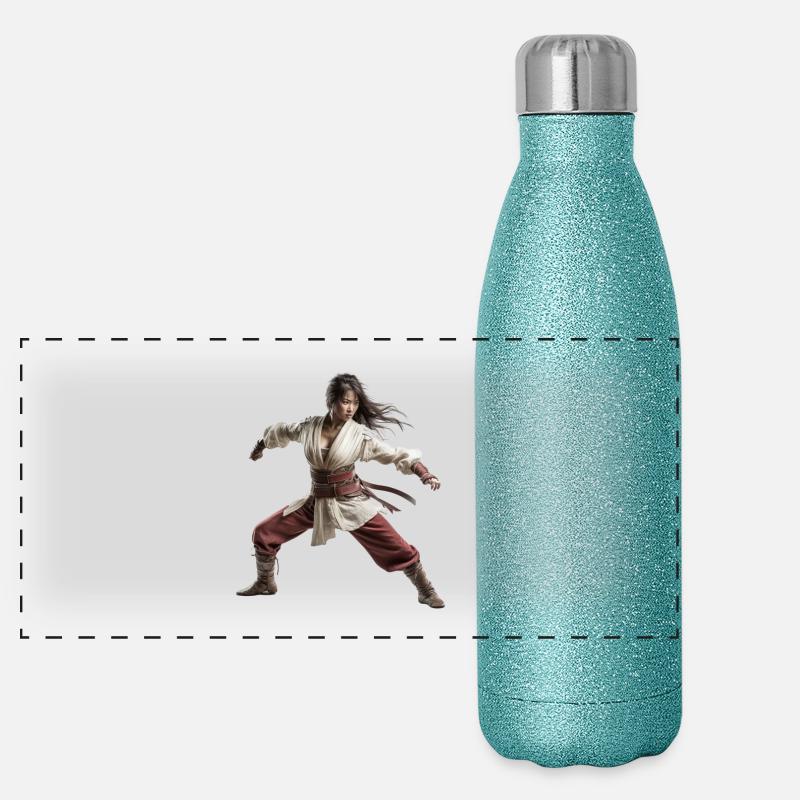 Parures de combattant Gourde isotherme panoramique pailletée 500 ml