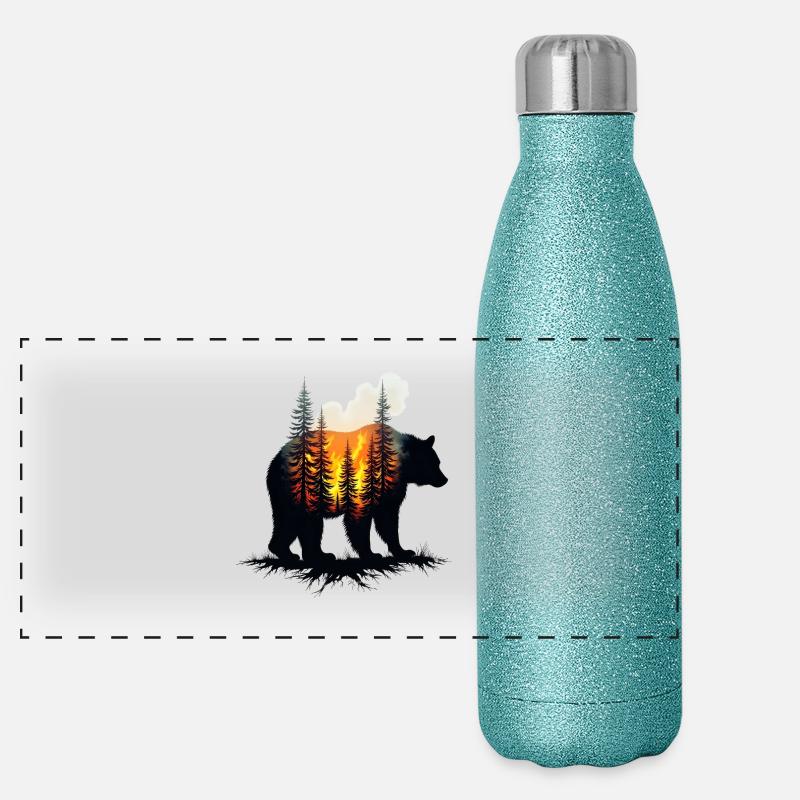 bear Panoramic Glitter Thermal Bottle 500 ml