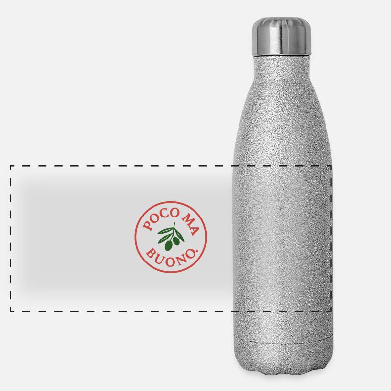 Vitales Olivenblatt Design Panorama Glitzer Isolierflasche 500 ml
