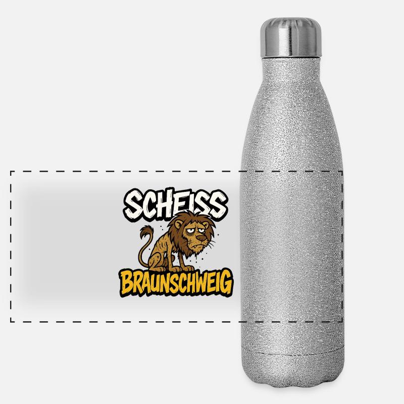 Anti Braunschweig BTSV Panorama Glitzer Isolierflasche 500 ml