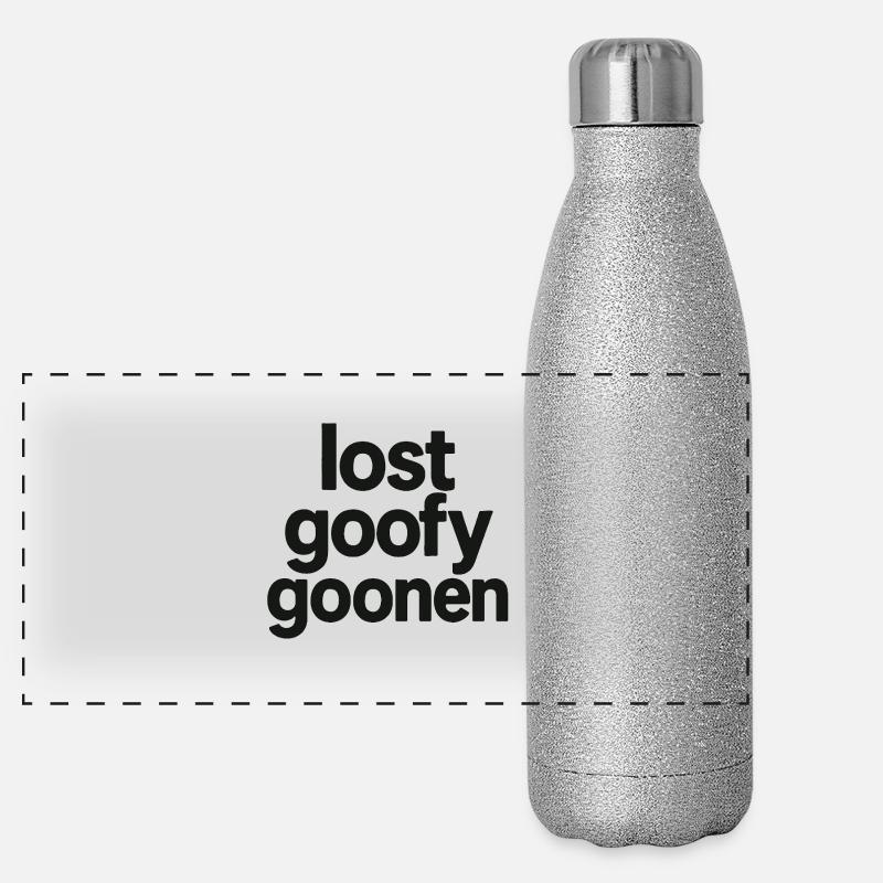 lost_goofy_goonen - Panorama Glitzer Isolierflasche 500 ml - Silber Glitzer