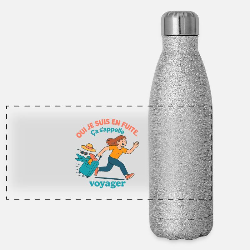 I'm on the run. It's called traveling. Panoramic Glitter Thermal Bottle 500 ml