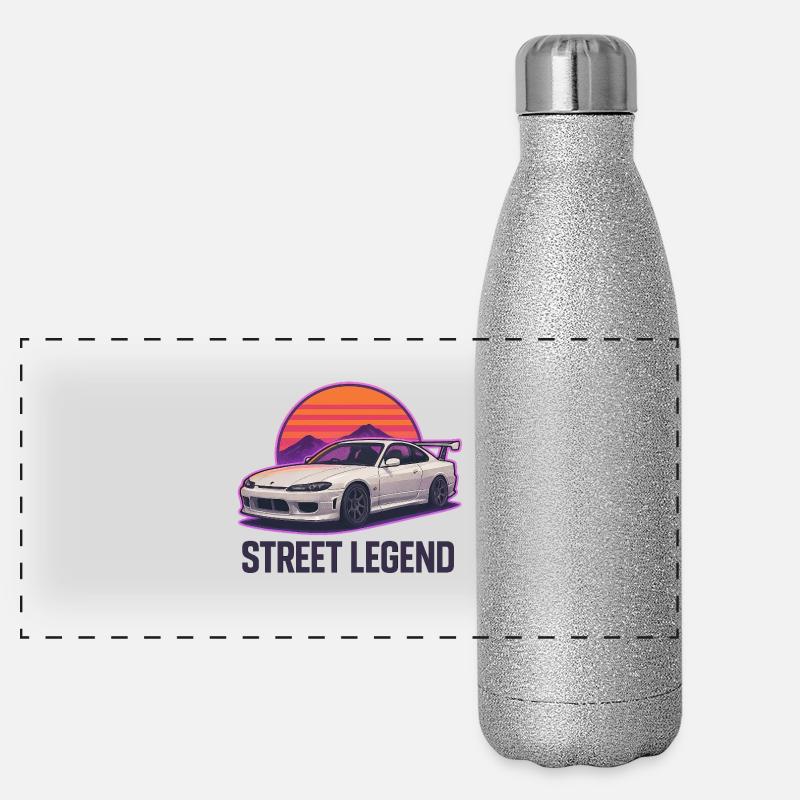 Straßenlegende Sunset Drift Panorama Glitzer Isolierflasche 500 ml