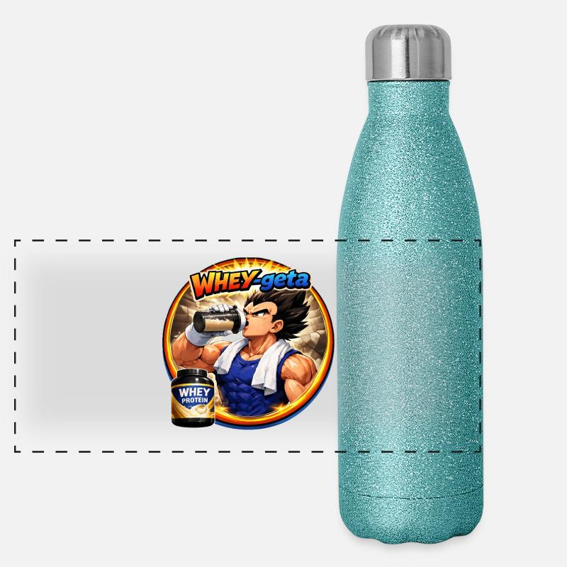 WHEYgeta Panorama Glitzer Isolierflasche 500 ml