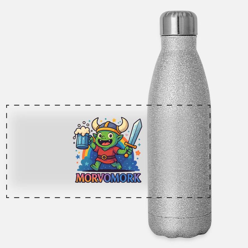 Goblin Viking Spaßheld Panorama Glitzer Isolierflasche 500 ml