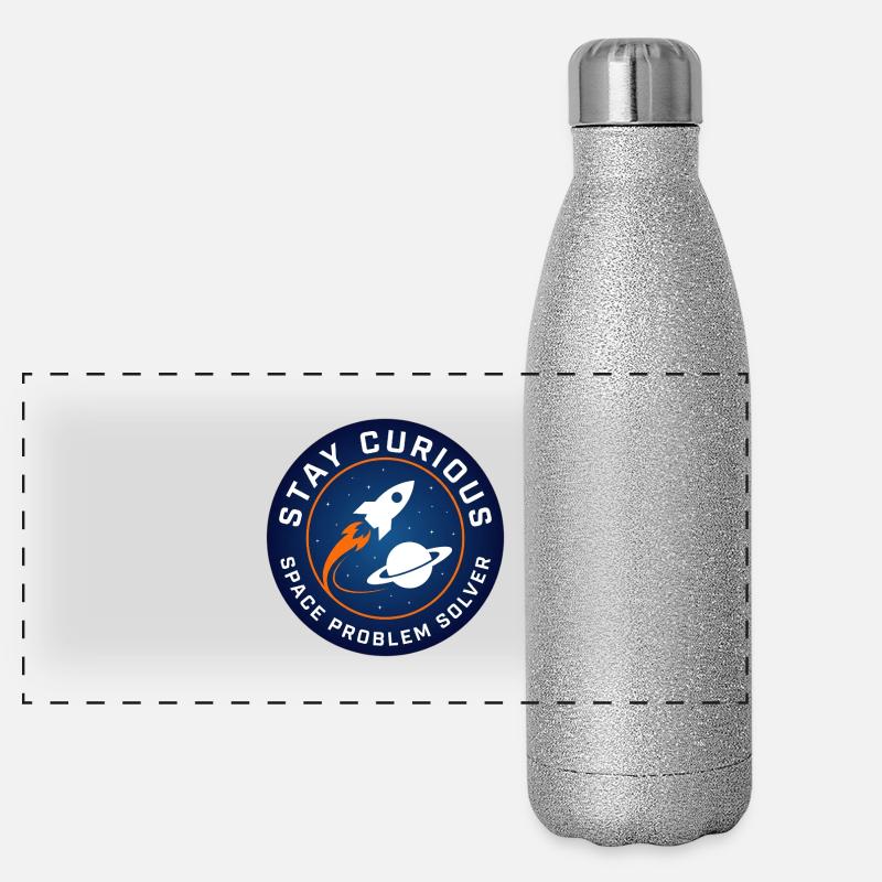 Stay Curious: Space Adventure Panoramic Glitter Thermal Bottle 500 ml