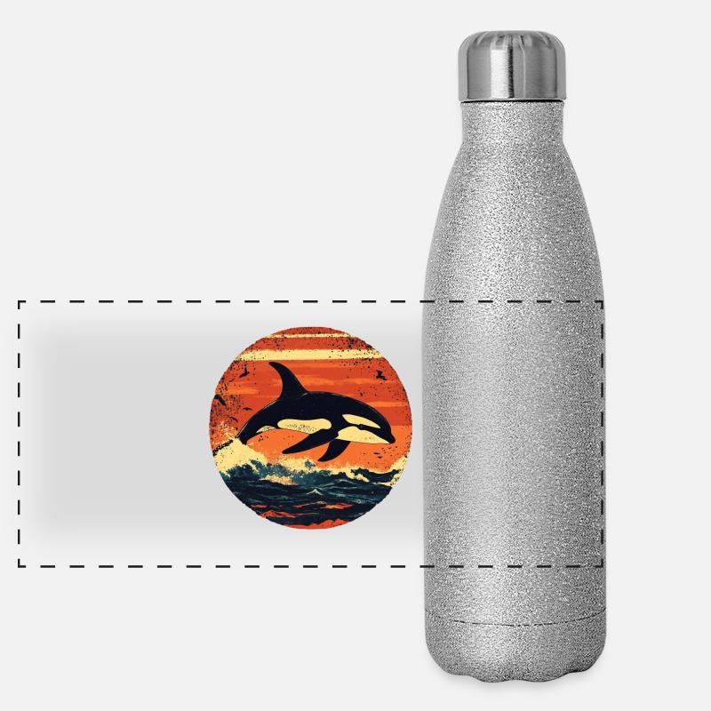 Killer whale Panoramic Glitter Thermal Bottle 500 ml