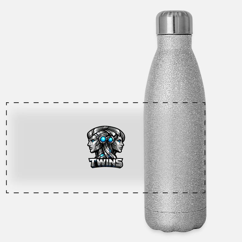 Zwillinge Panorama Glitzer Isolierflasche 500 ml
