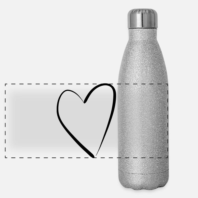 Heart Panoramic Glitter Thermal Bottle 500 ml