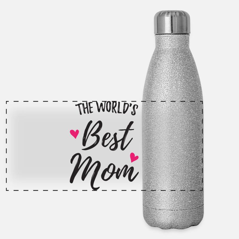 Die beste Mutter der Welt Panorama Glitzer Isolierflasche 500 ml