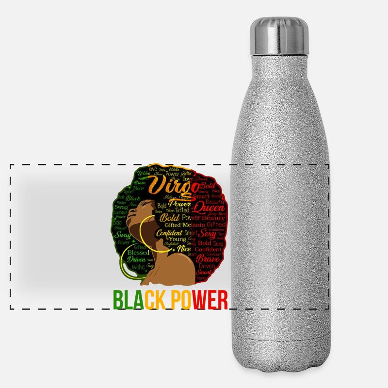 Portrait du Nuage de mots d’Afro Power Gourde isotherme panoramique pailletée 500 ml