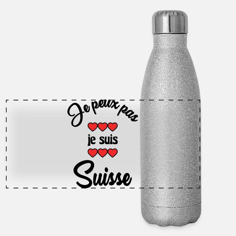 I CAN'T. SWITZERLAND Panoramic Glitter Thermal Bottle 500 ml