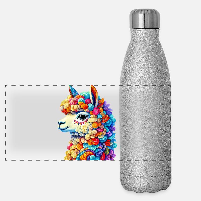 Alpaga Gourde isotherme panoramique pailletée 500 ml