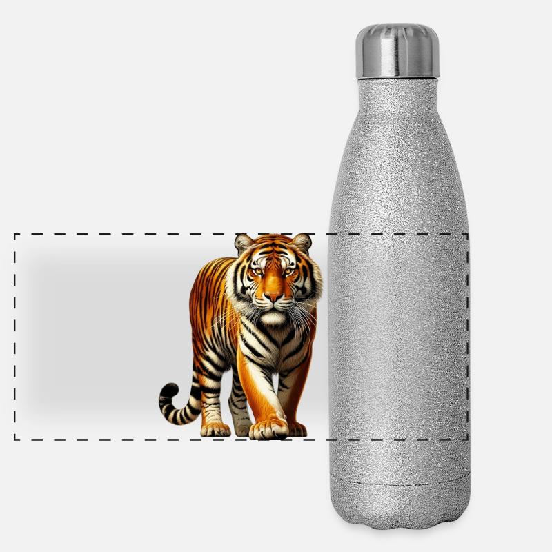 Tiger Panorama Glitzer Isolierflasche 500 ml