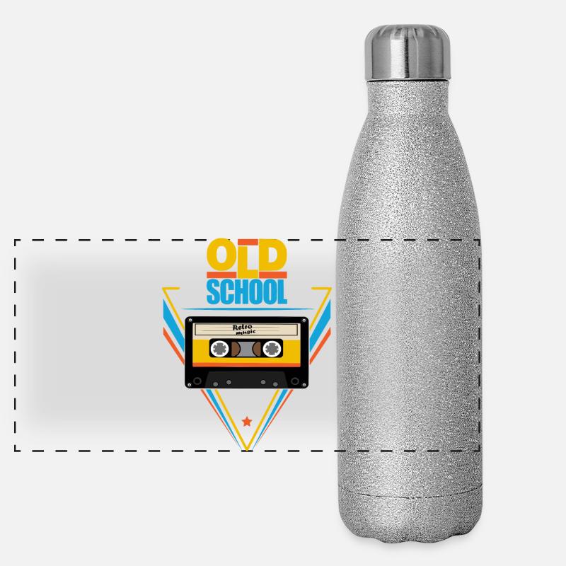 Old school Gourde isotherme panoramique pailletée 500 ml