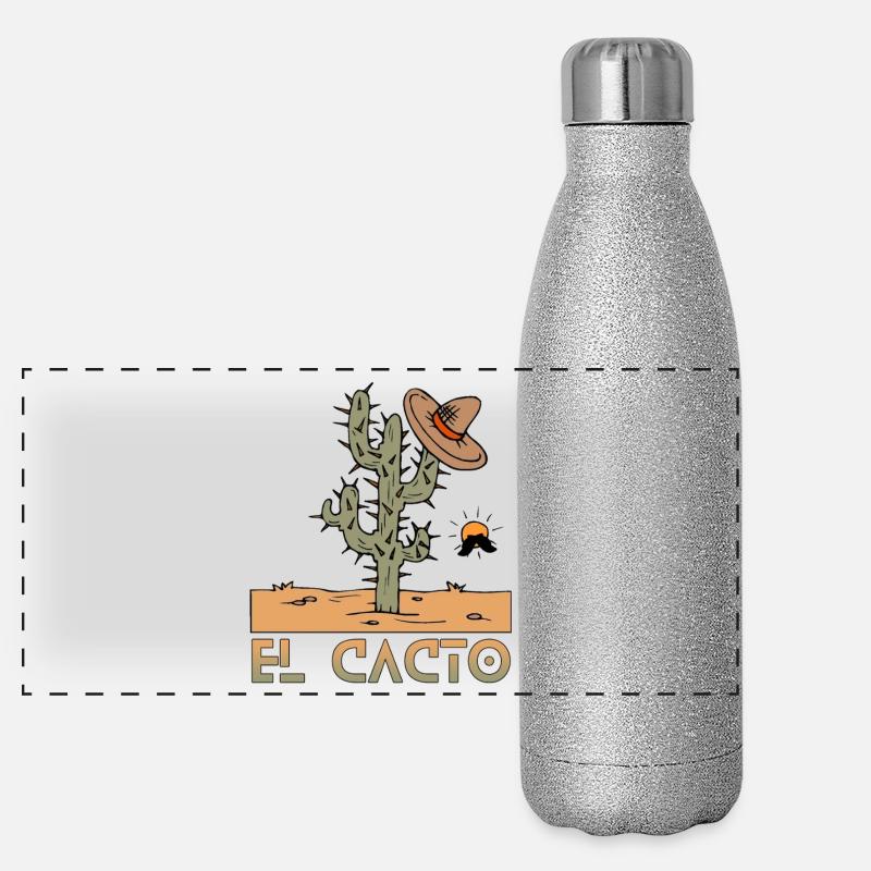 el cacto 2 Panorama Glitzer Isolierflasche 500 ml