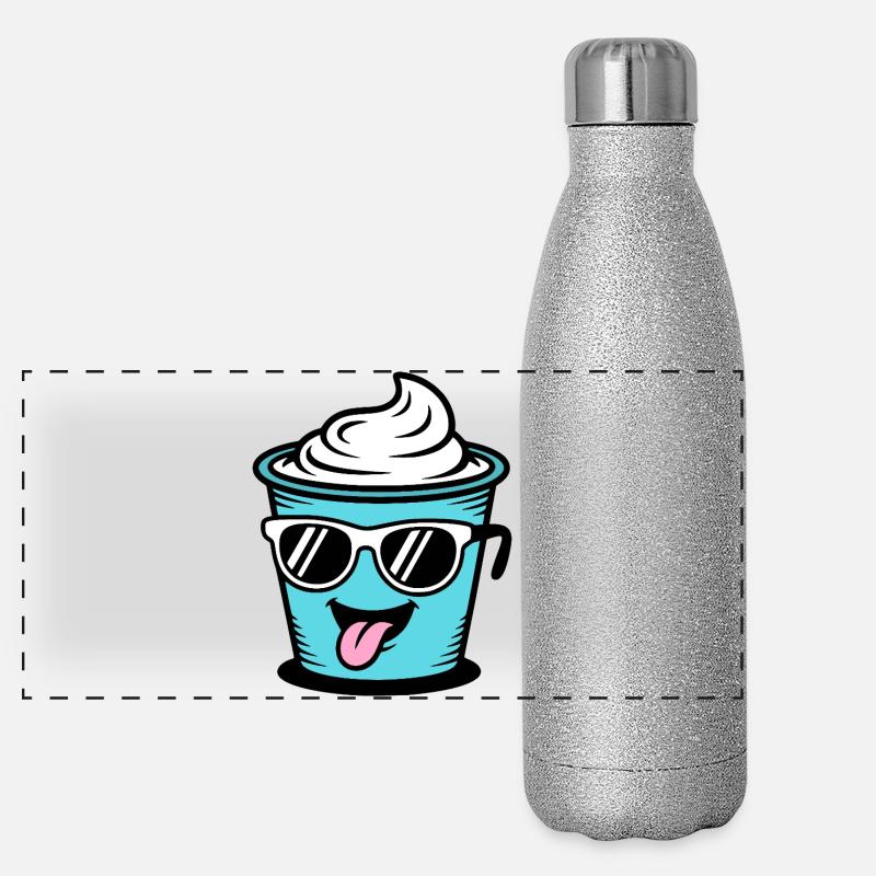 tasses Crème Frech Yaourt Crème Crème Glace Pudding Gourde isotherme panoramique pailletée 500 ml